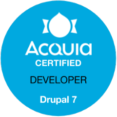 Acquia certified Drupal 7 developer