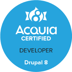 Acquia certified Drupal 8 developer